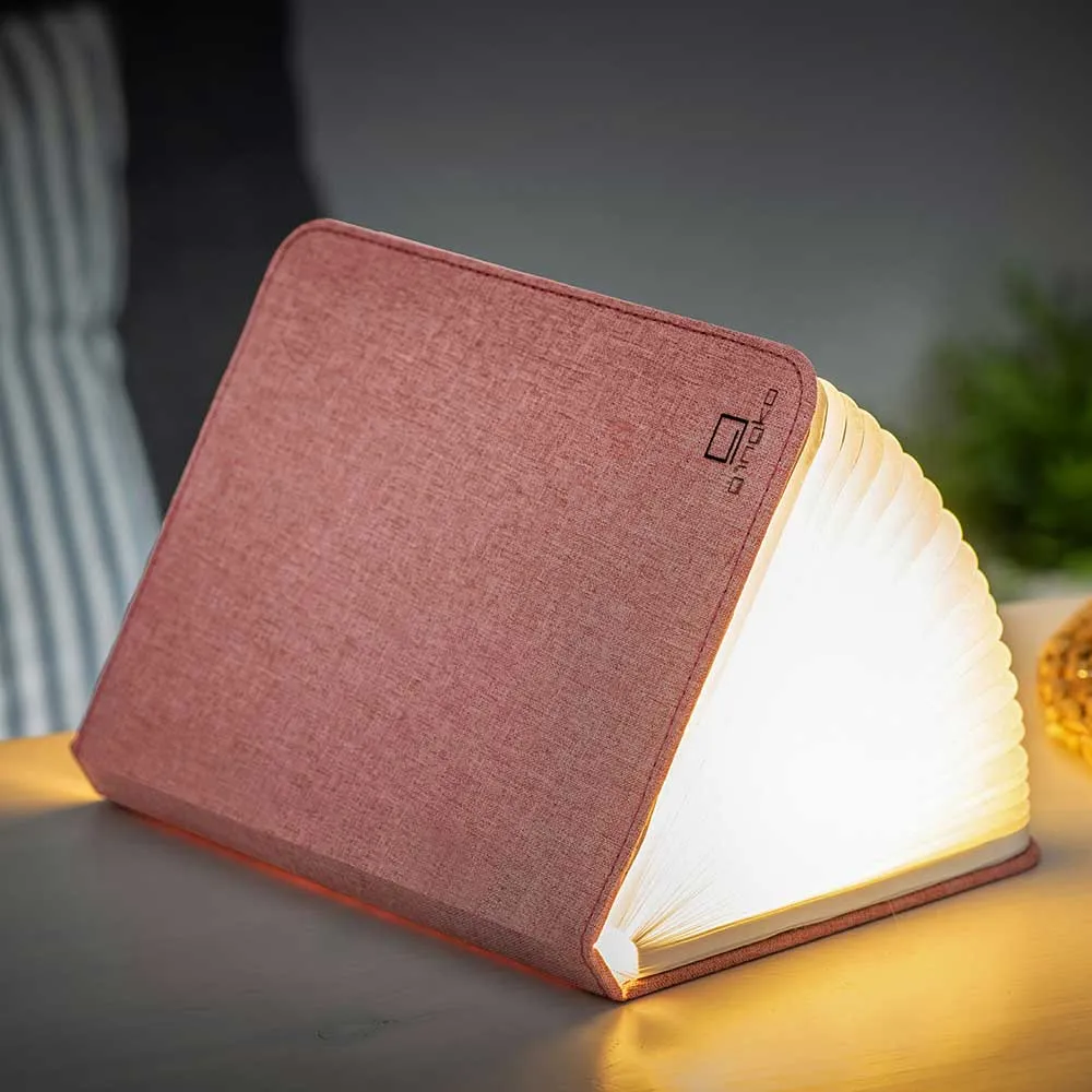 Smart Linen LED Book Lamp Grey Pink Orange Coffee by Gingko