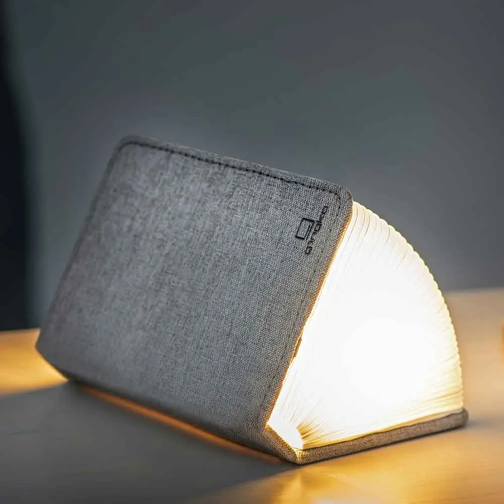 Smart Linen LED Book Lamp Grey Pink Orange Coffee by Gingko