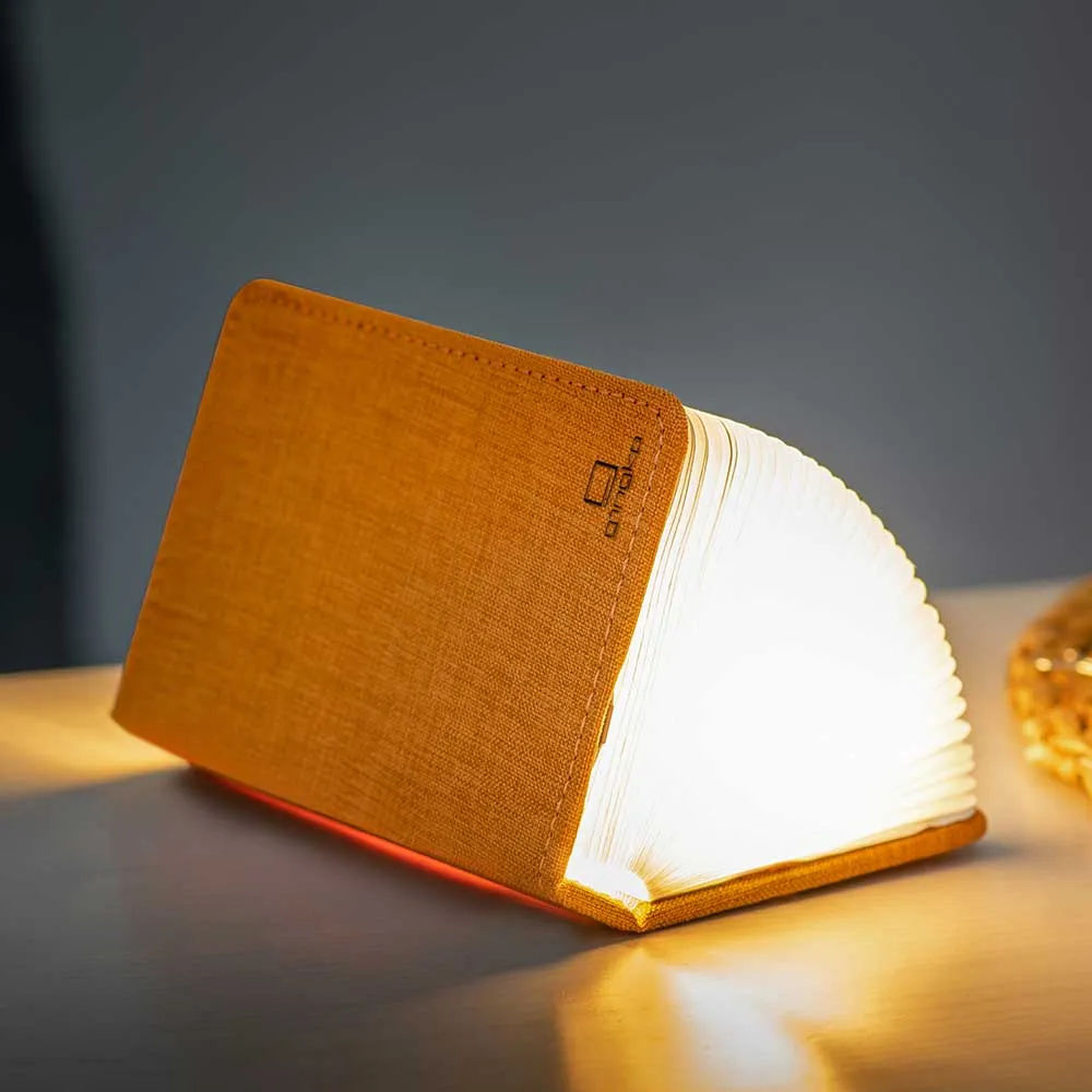 Smart Linen LED Book Lamp Grey Pink Orange Coffee by Gingko