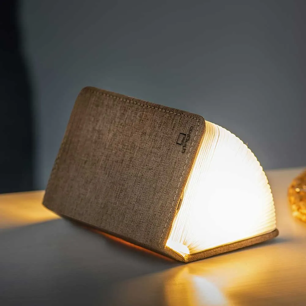 Smart Linen LED Book Lamp Grey Pink Orange Coffee by Gingko