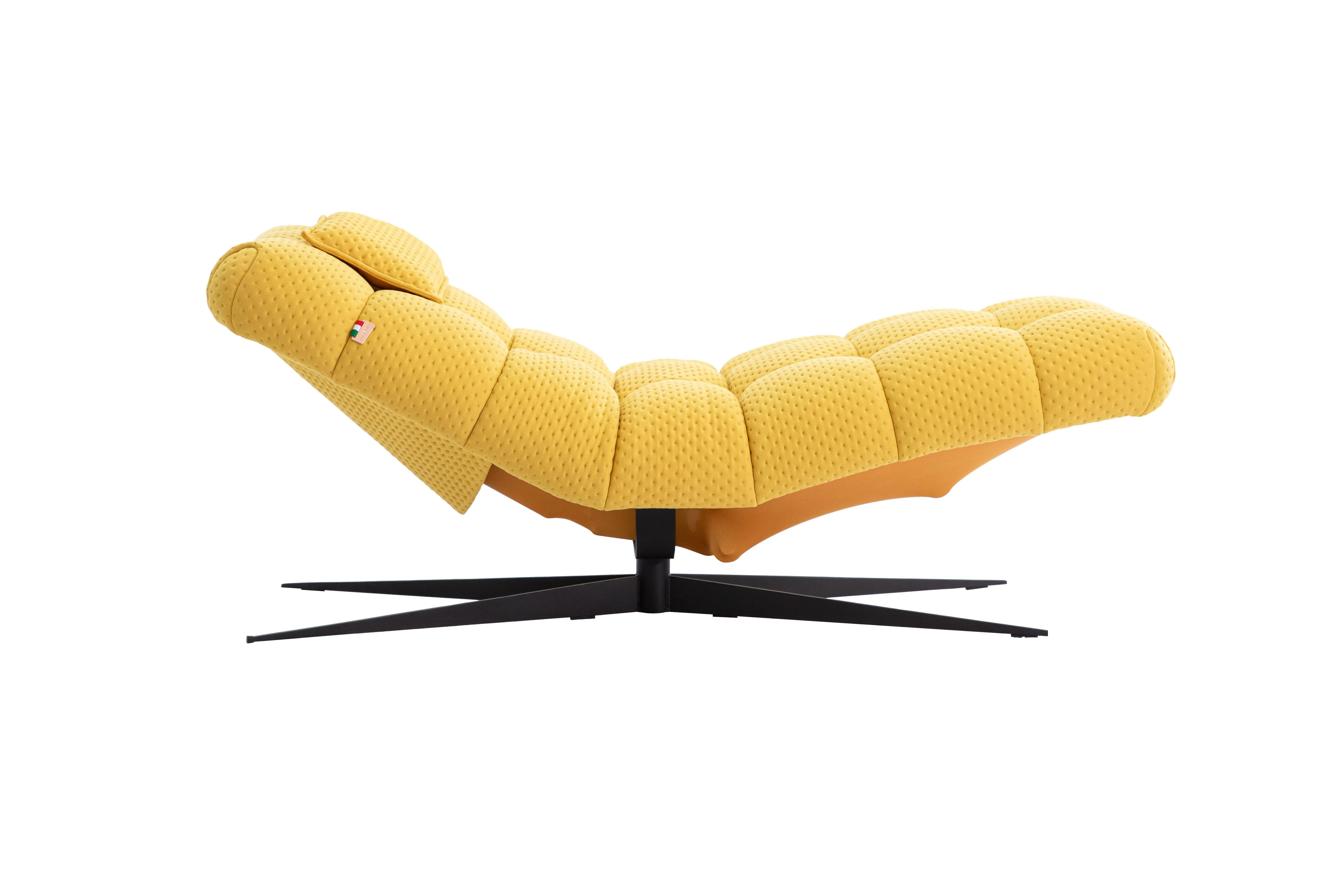 Smart Lounge Chair C019 - Yellow Fabric