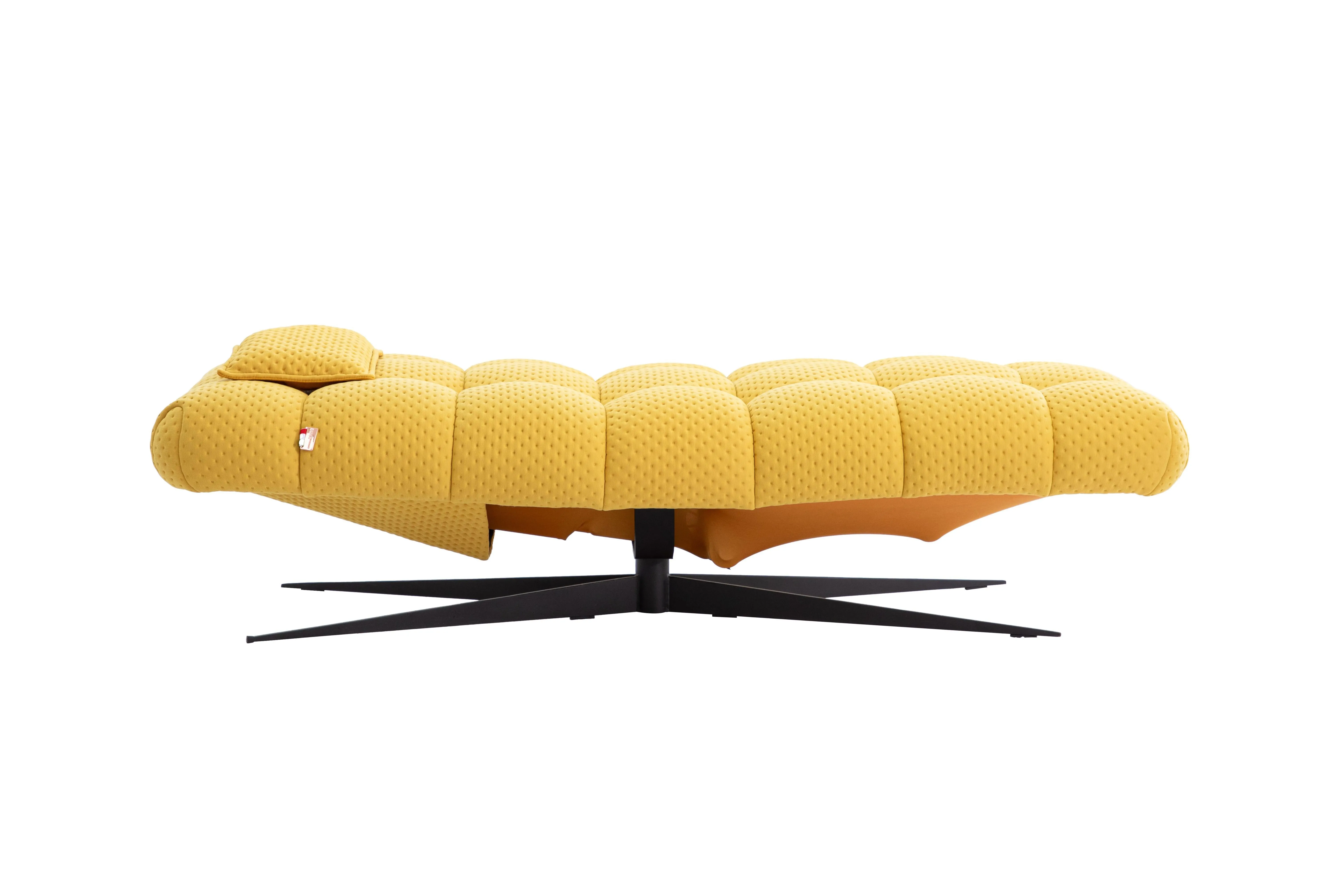 Smart Lounge Chair C019 - Yellow Fabric