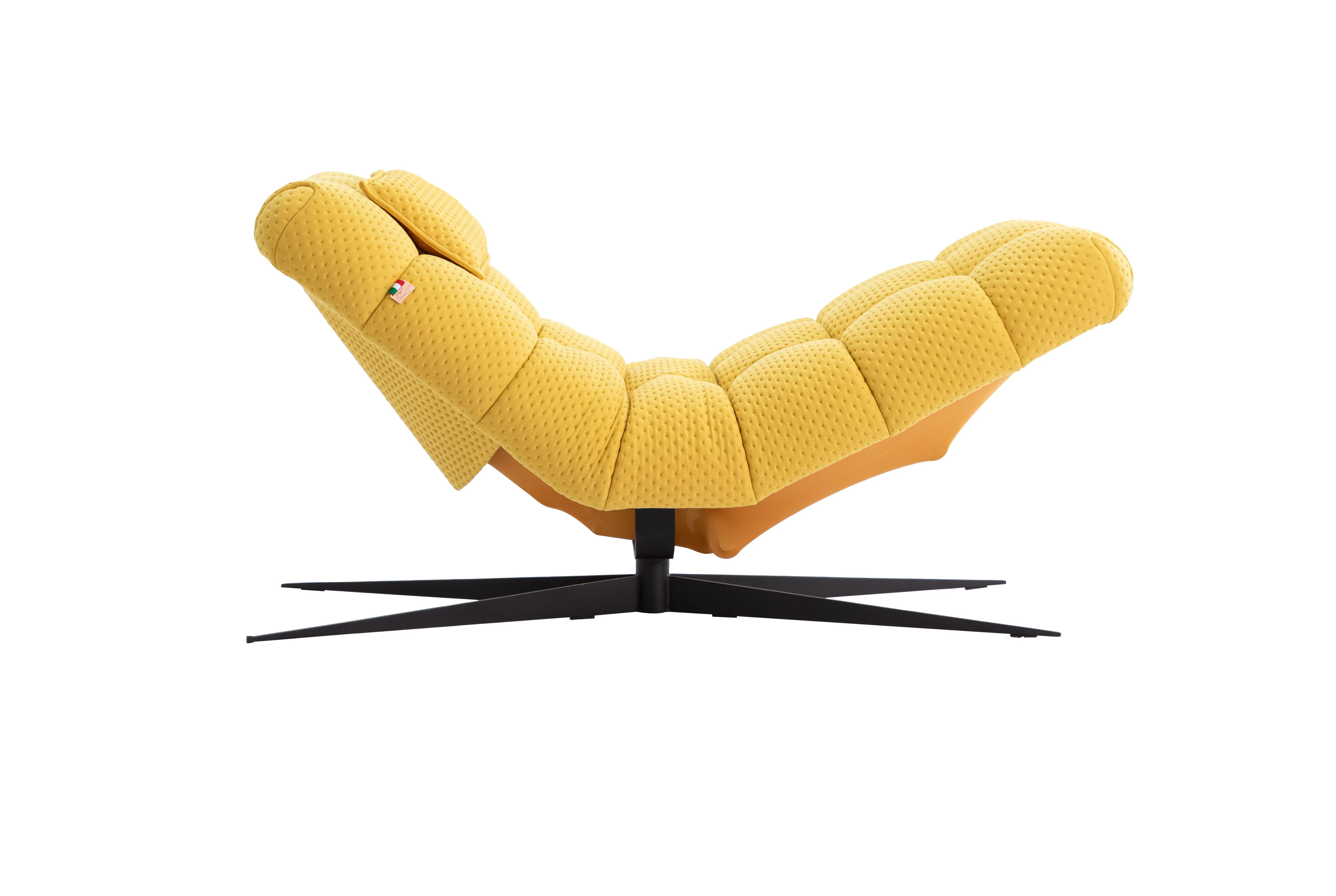 Smart Lounge Chair C019 - Yellow Fabric