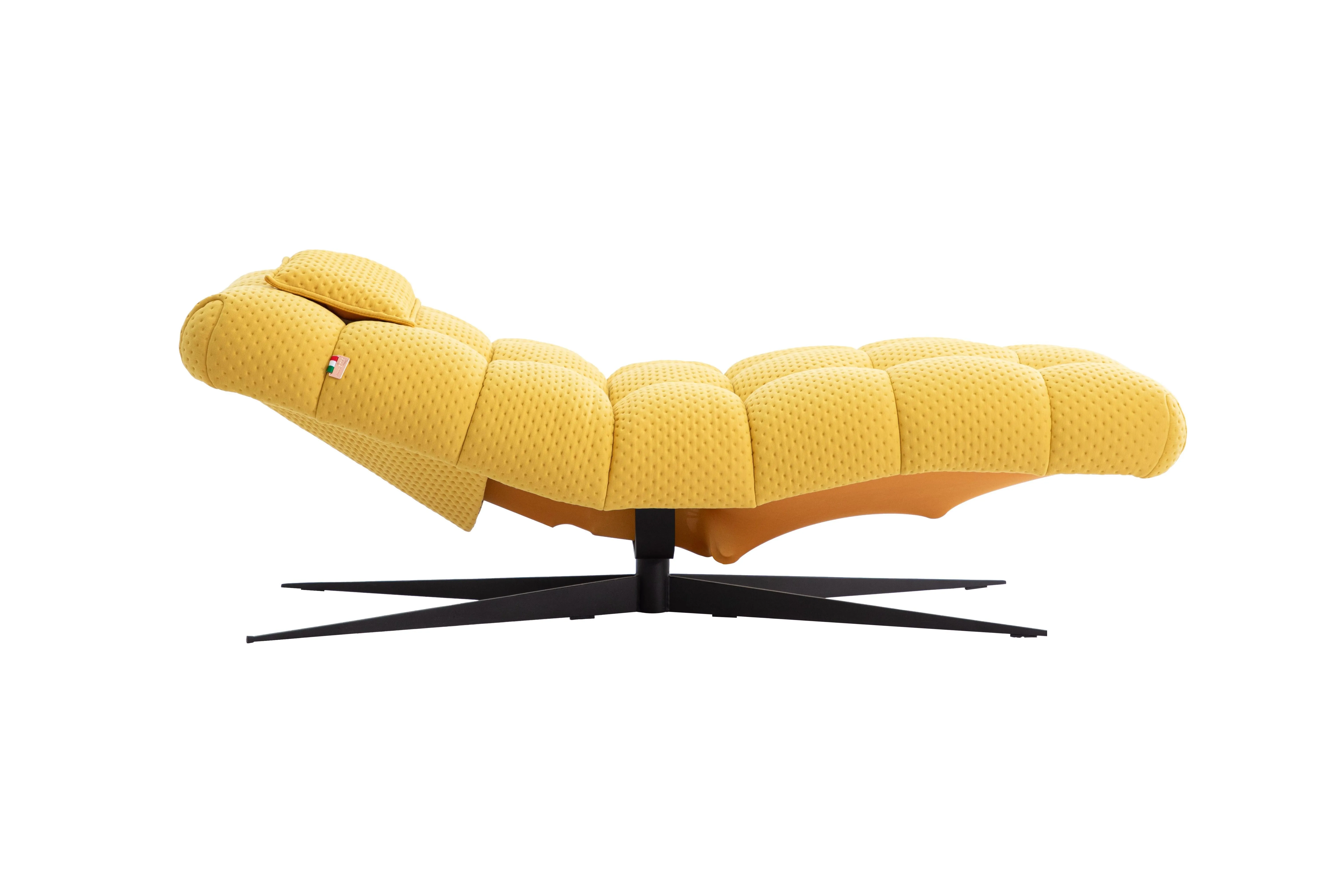 Smart Lounge Chair C019 - Yellow Fabric