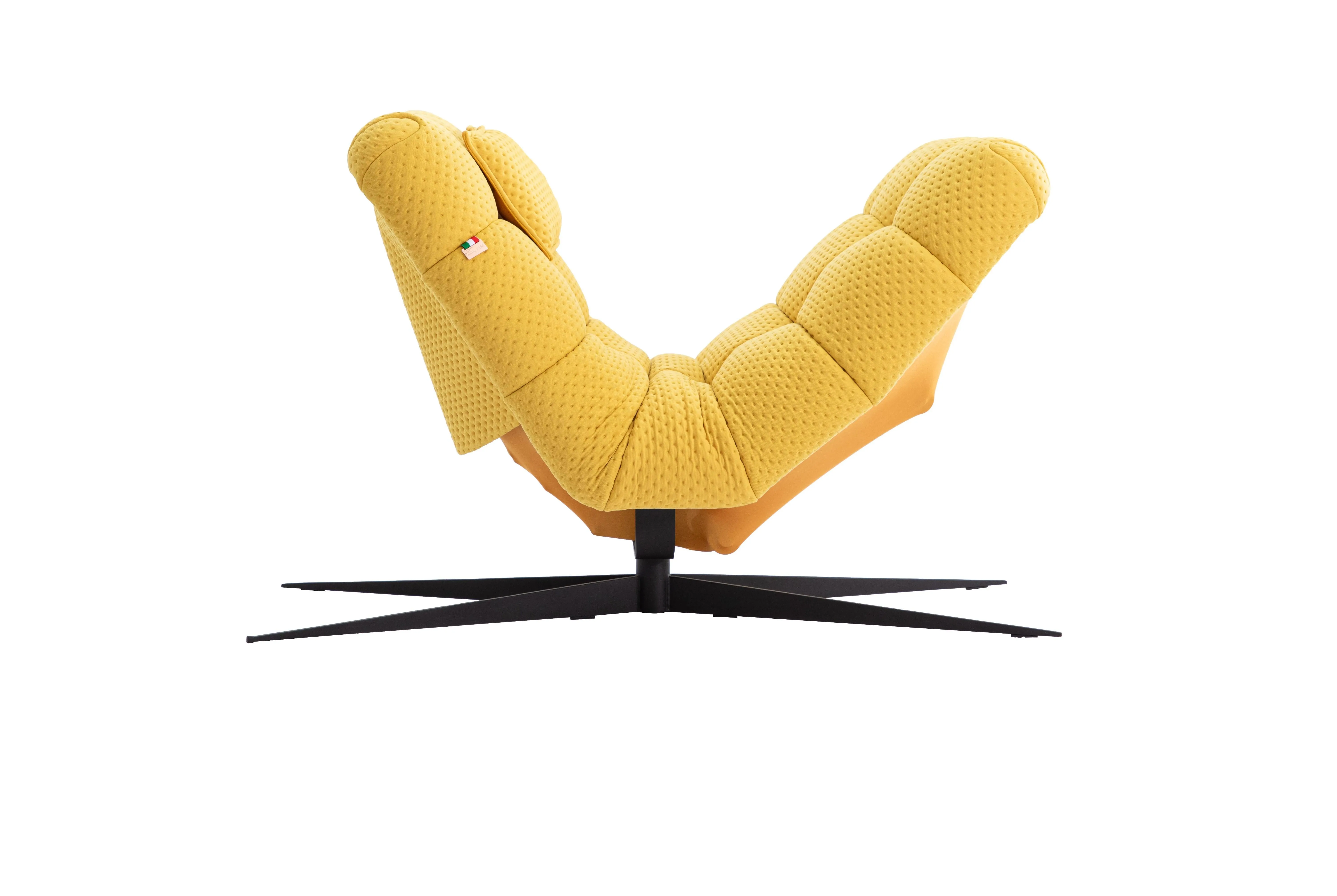 Smart Lounge Chair C019 - Yellow Fabric