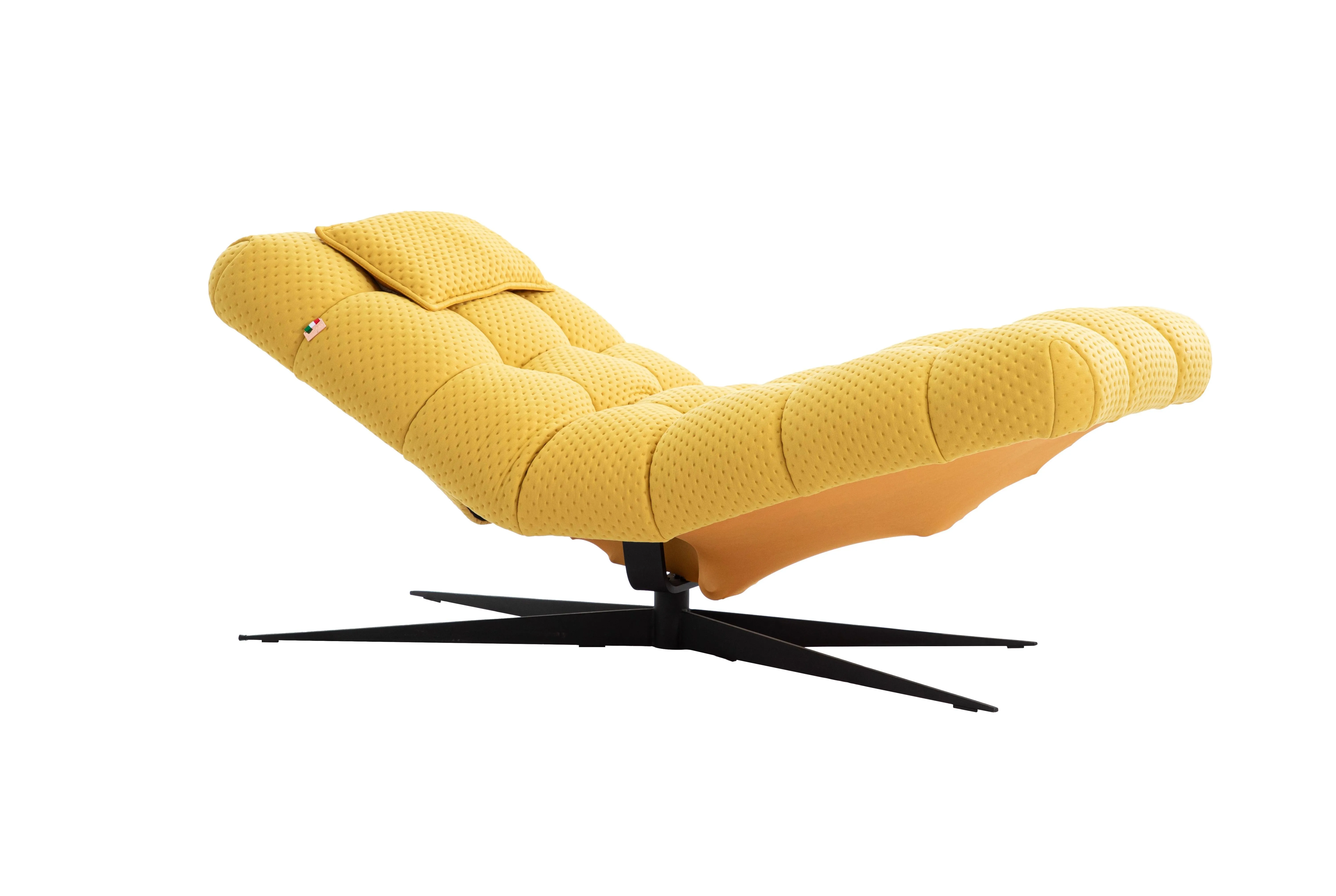 Smart Lounge Chair C019 - Yellow Fabric