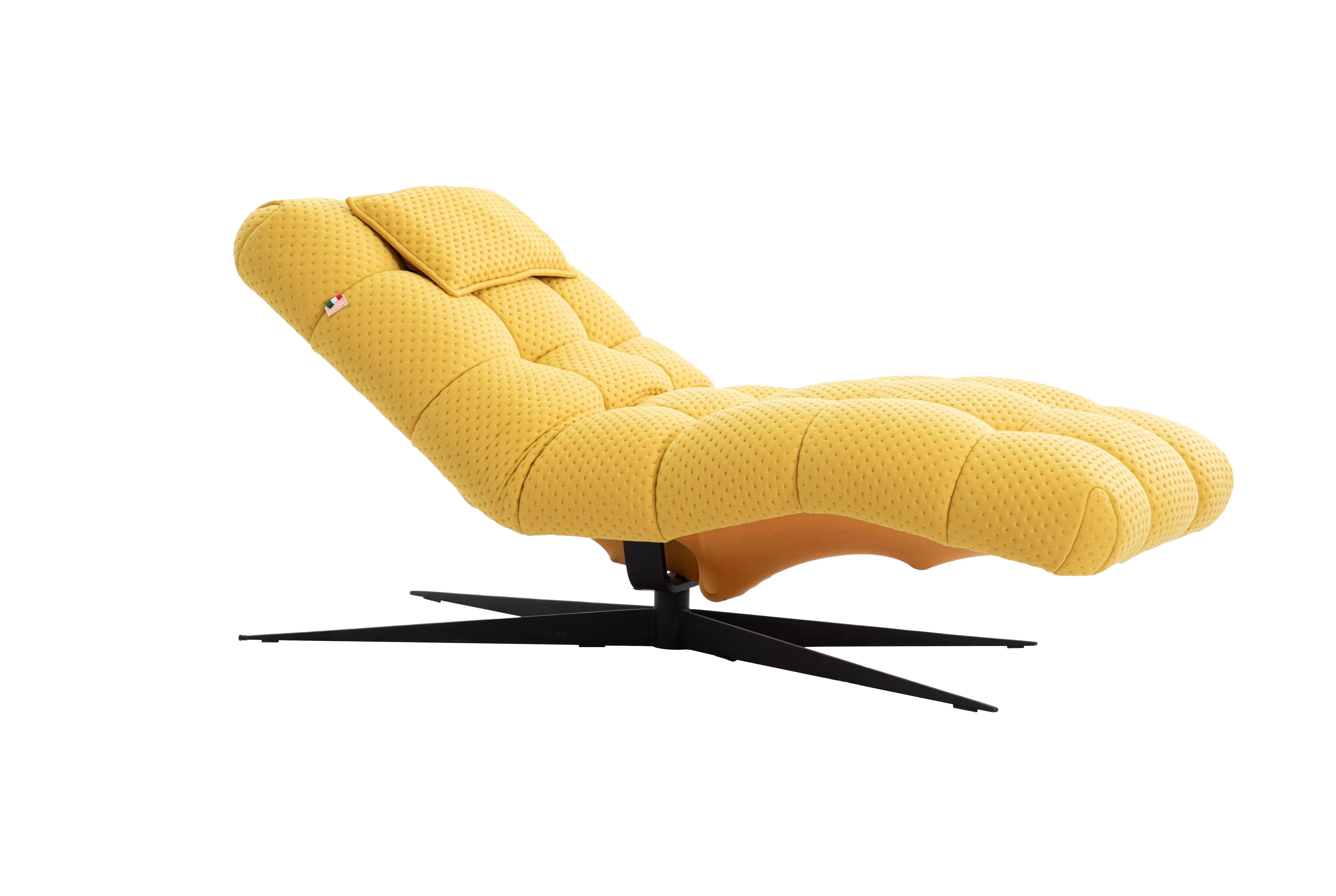 Smart Lounge Chair C019 - Yellow Fabric