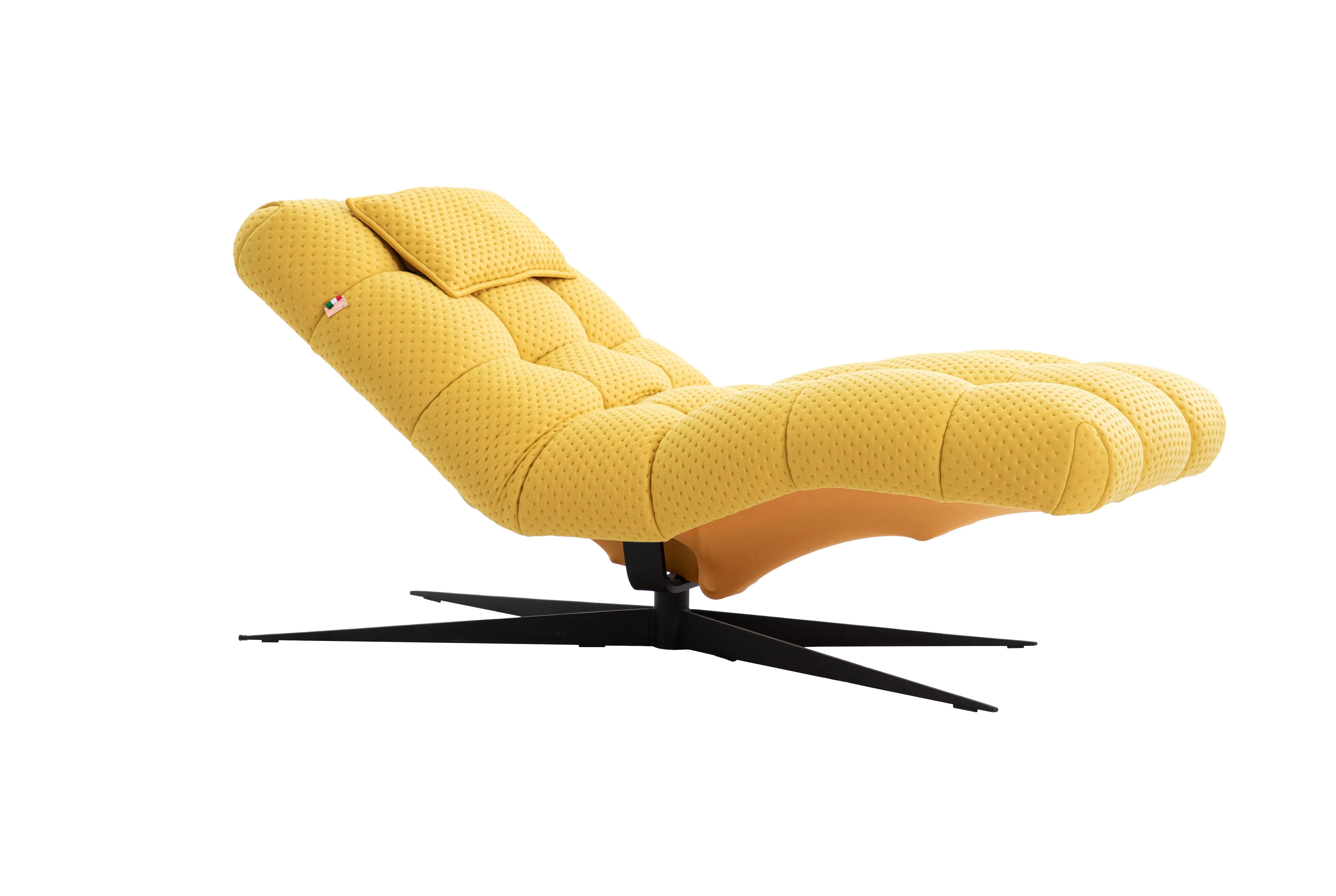 Smart Lounge Chair C019 - Yellow Fabric