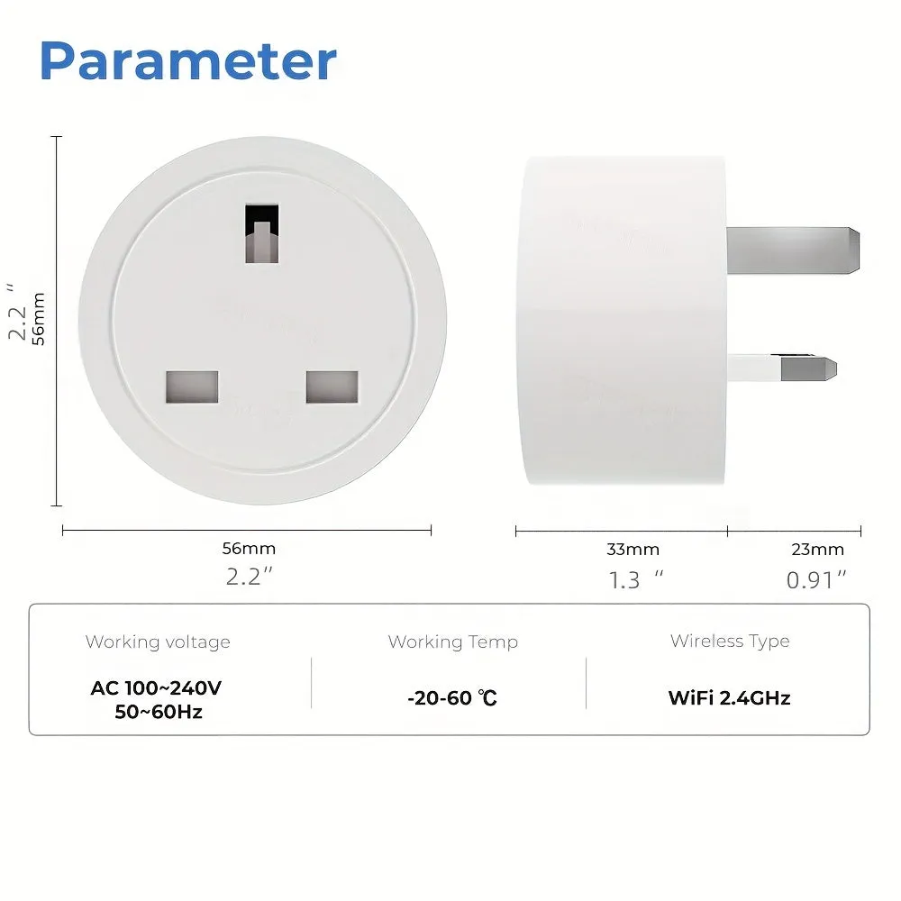 Smart WiFi Socket Plug UK 16A