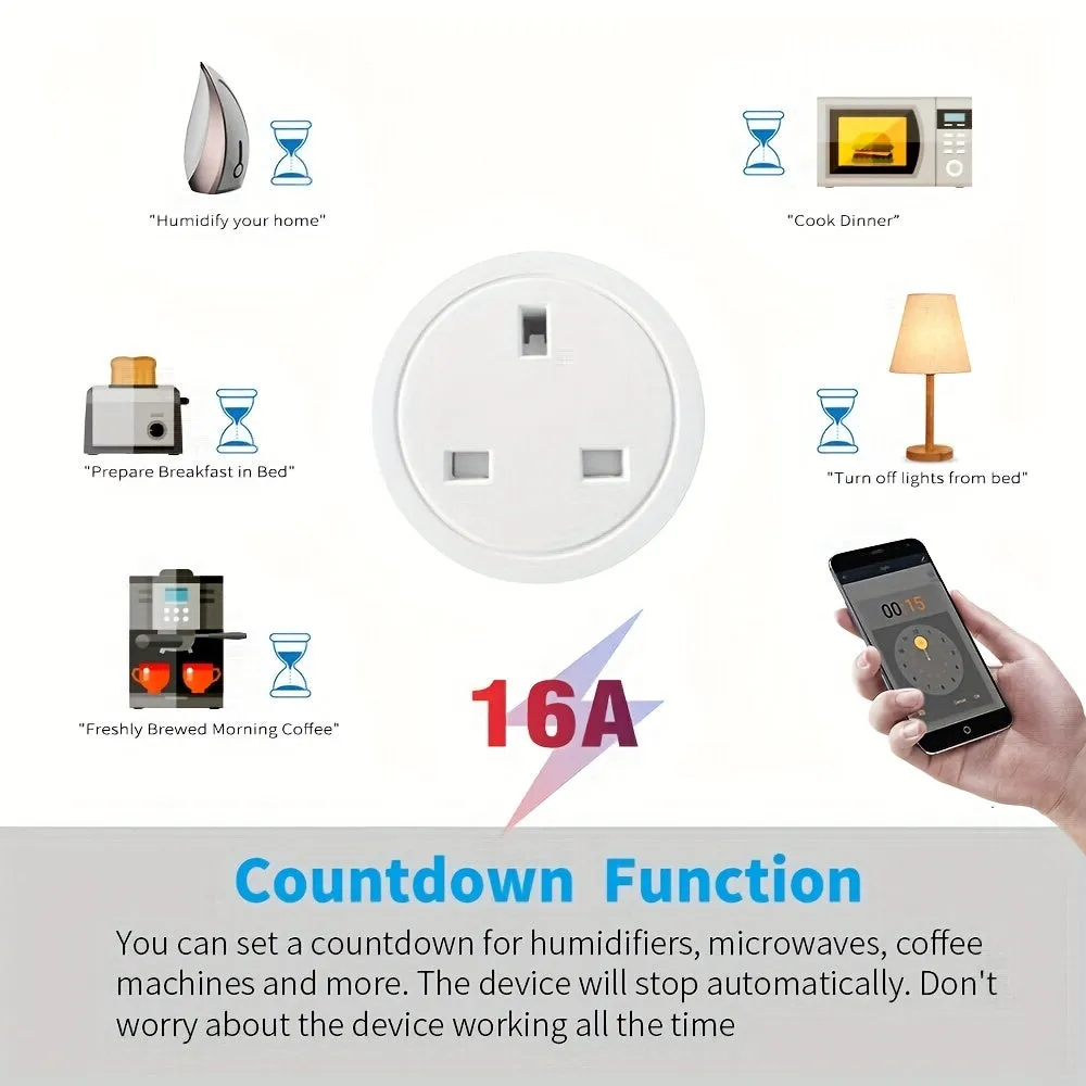 Smart WiFi Socket Plug UK 16A