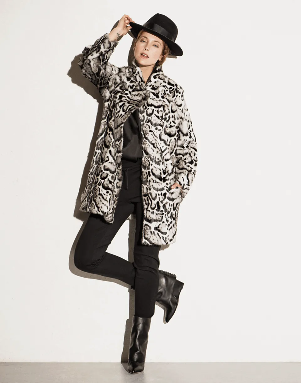 Snow Leopard Fur Coat