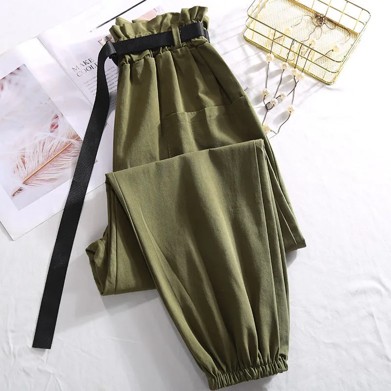 Spring Summer High Waist Pants