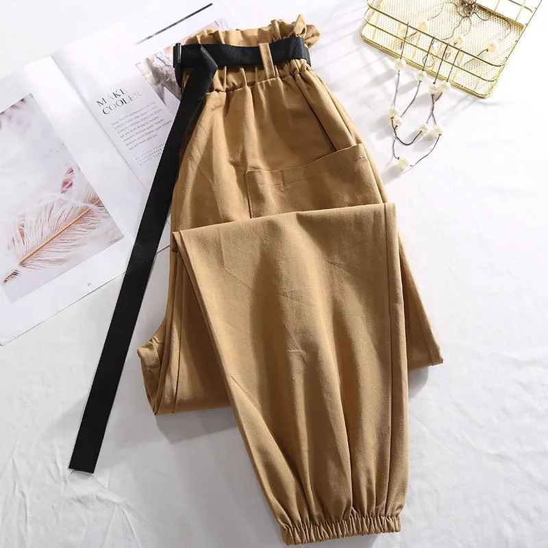 Spring Summer High Waist Pants