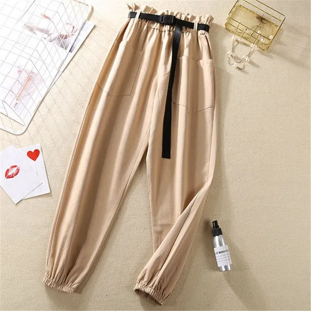 Spring Summer High Waist Pants