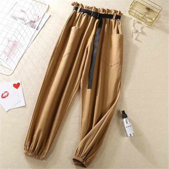 Spring Summer High Waist Pants