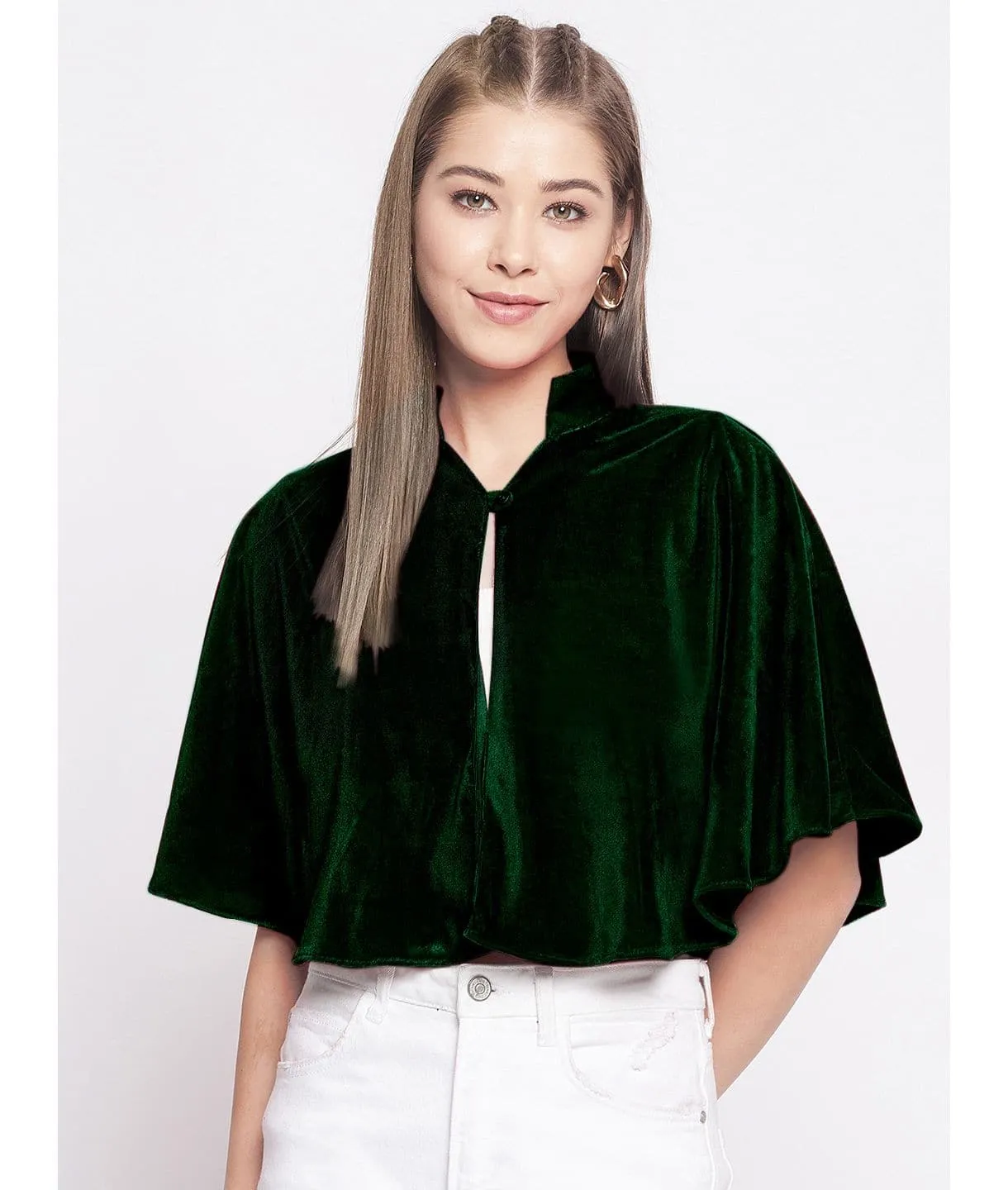 Stretchable Velvet Cape