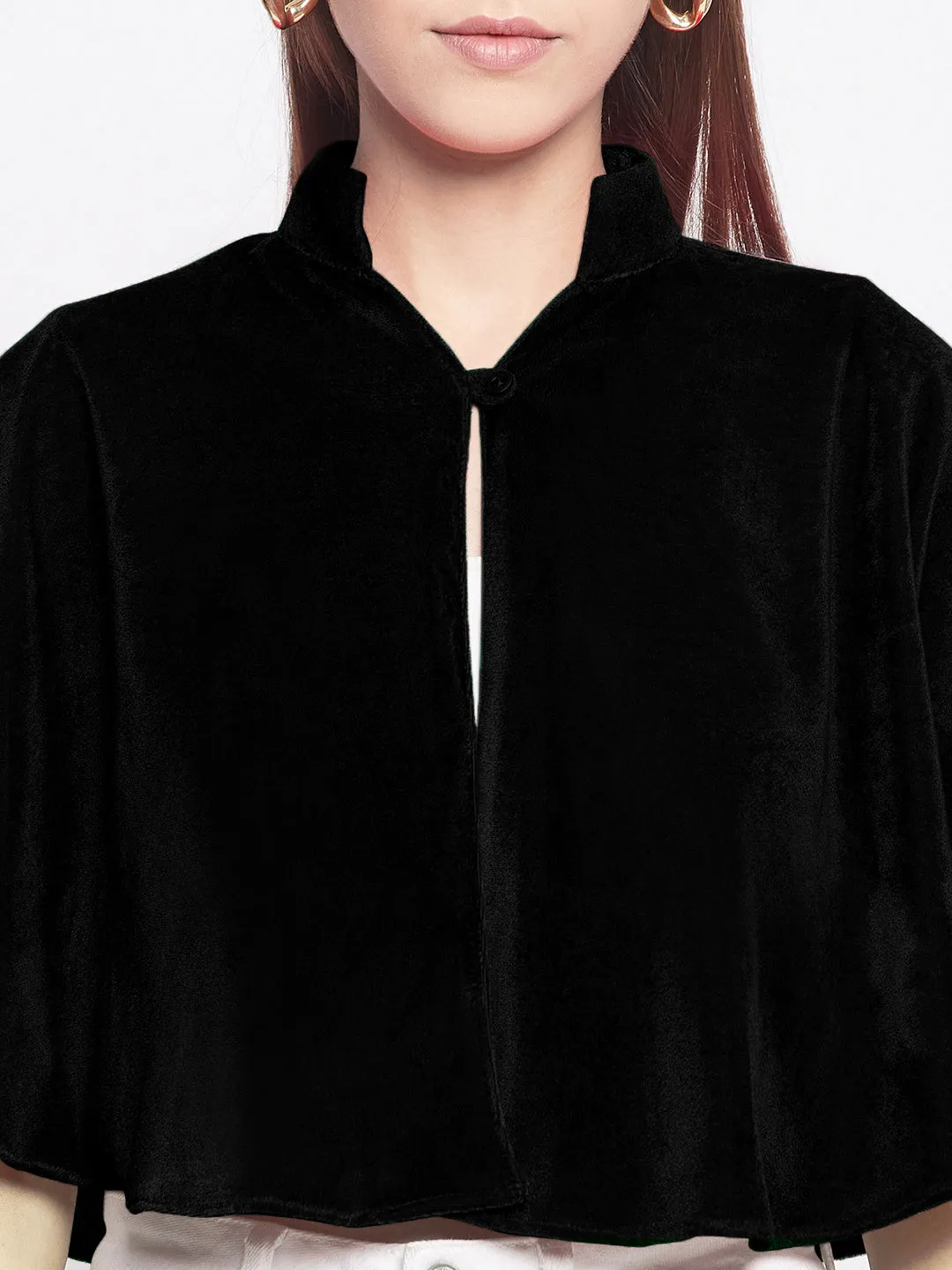 Stretchable Velvet Cape