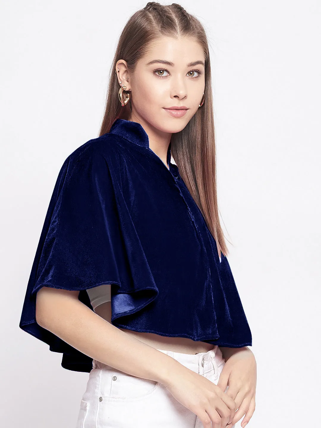 Stretchable Velvet Cape