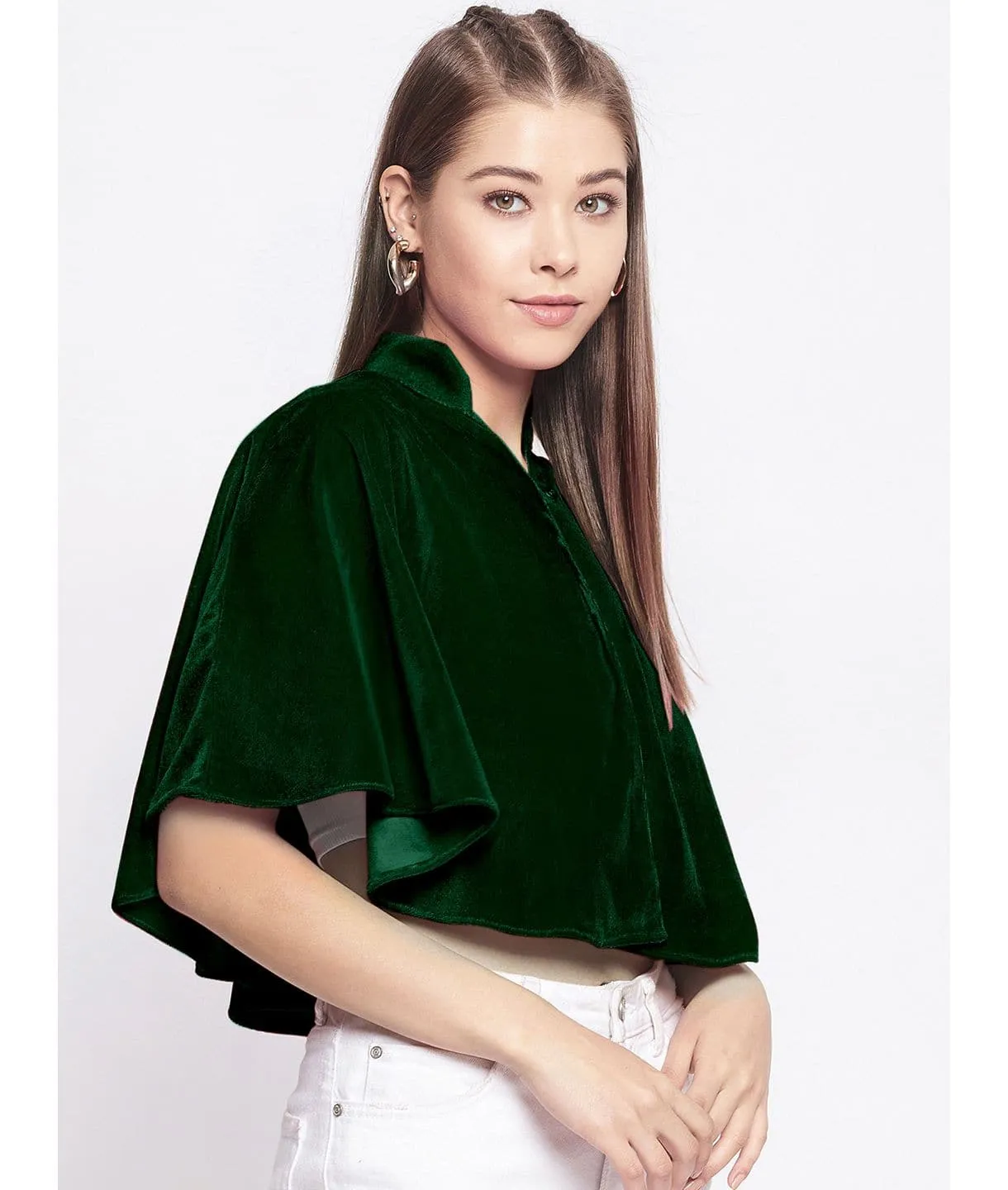 Stretchable Velvet Cape