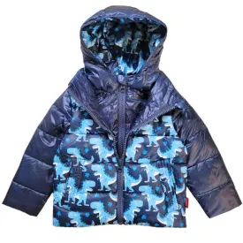 The Road Coat Down - Navy Raptor Print