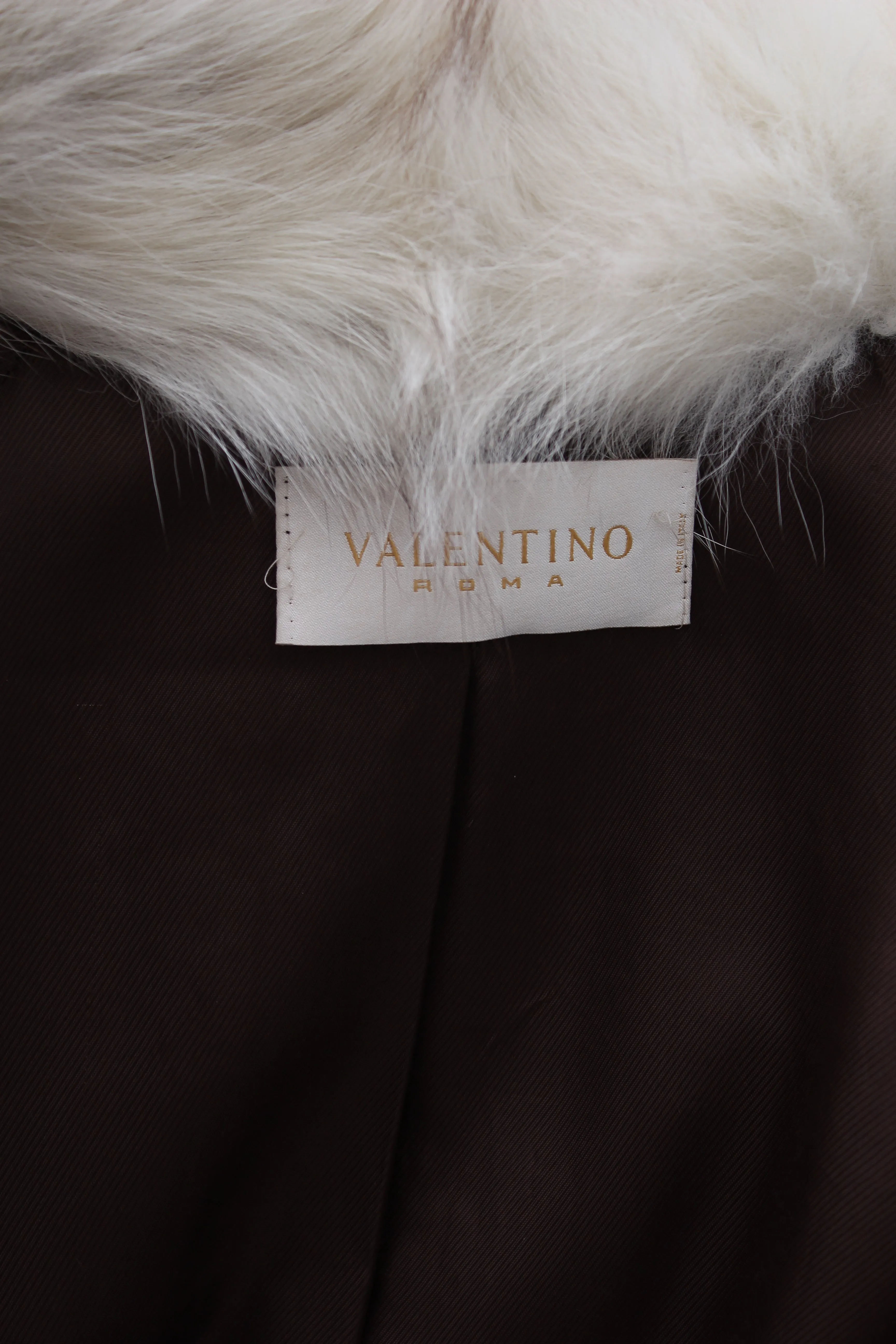 Valentino Leopard Printed Fox Fur Coat