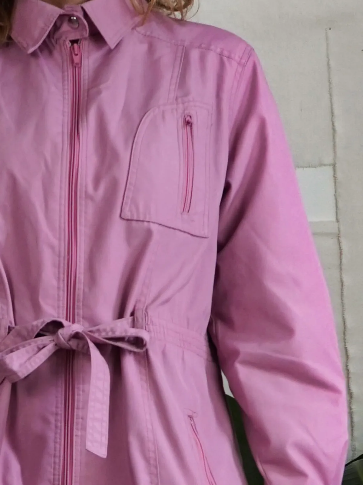 Vintage Lilac Utility Zipper Jacket