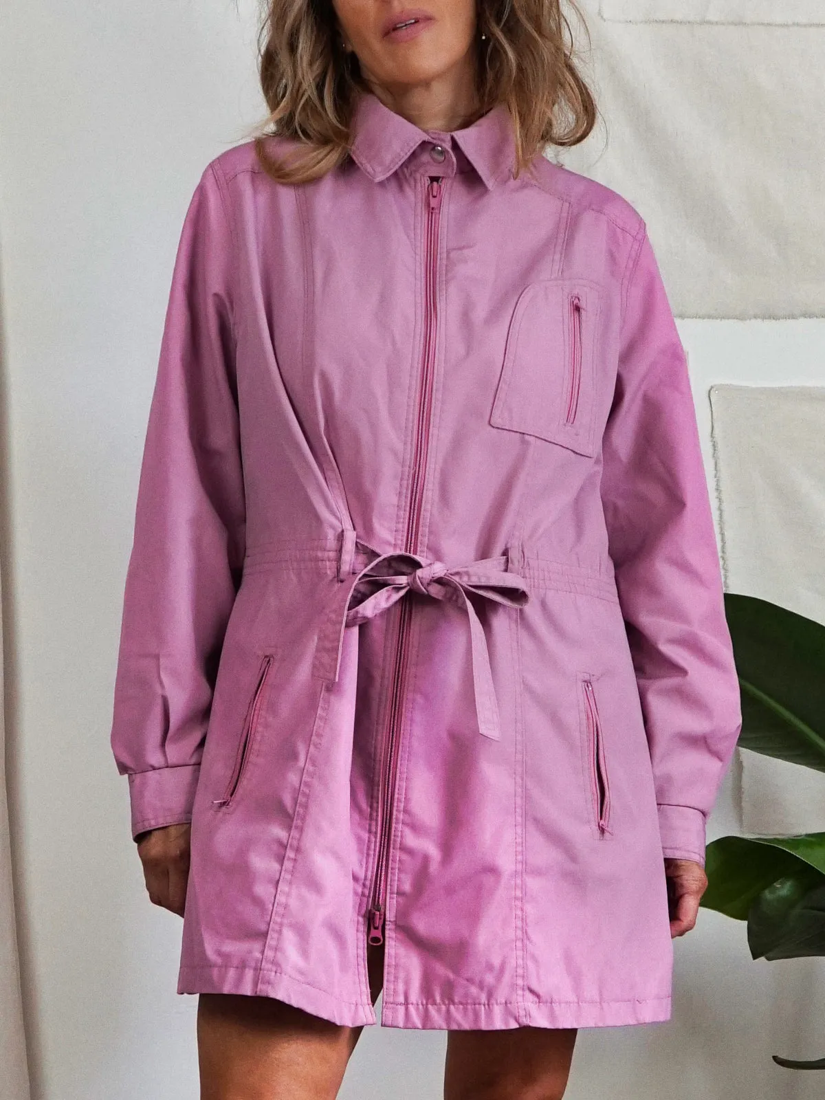 Vintage Lilac Utility Zipper Jacket