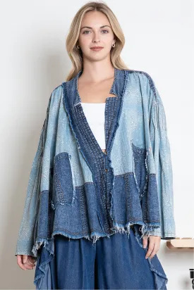 Washed Denim Kimono #607