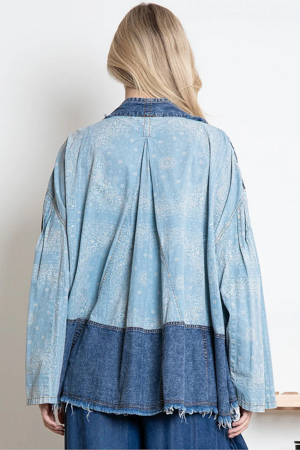 Washed Denim Kimono #607