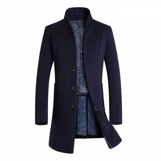 West Louis™ Winter Woolen Long Peacoat